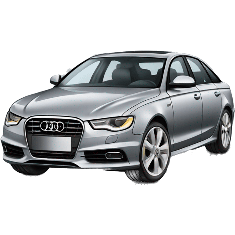 Gray scottish fold car with audi a6 c6 car emoji