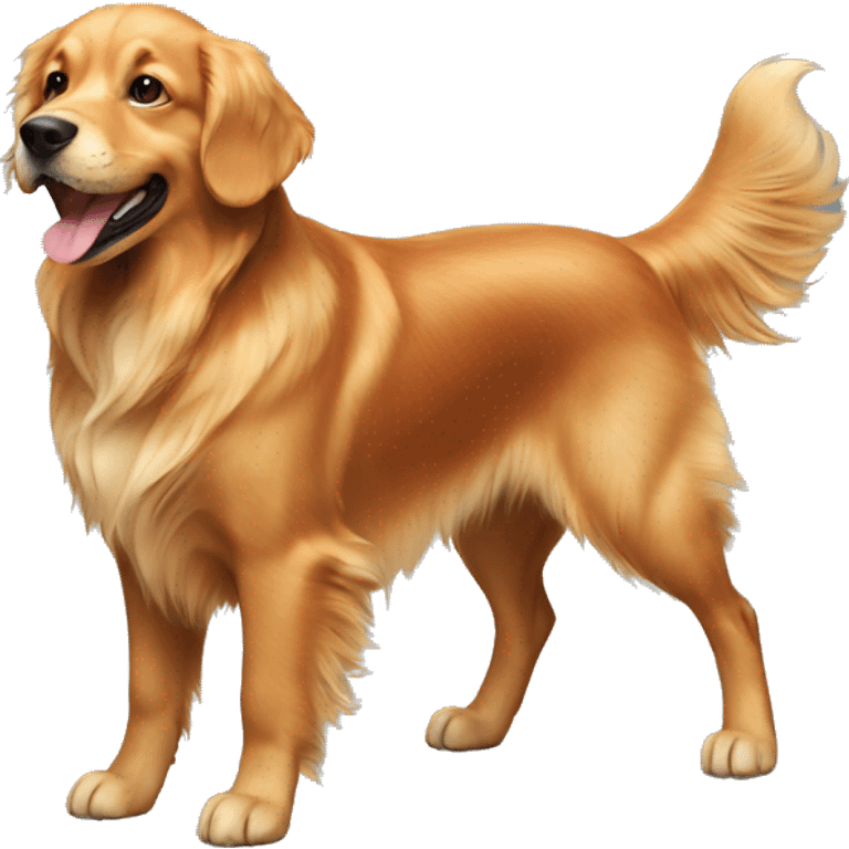 red golden retriever dog  emoji