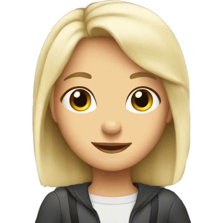 A white blond girl on a plane emoji