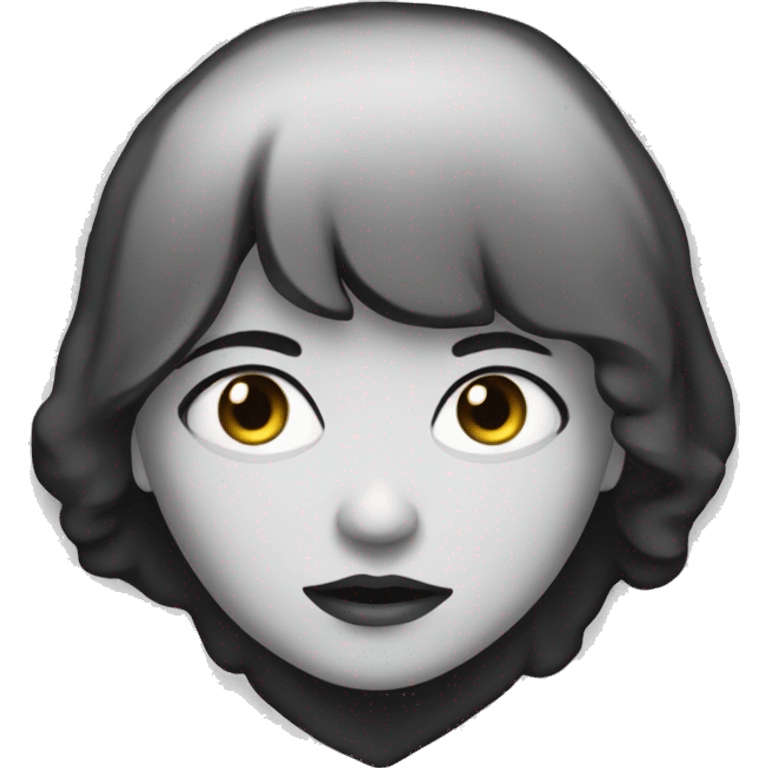 Lacey black heart with cybersigilism emoji