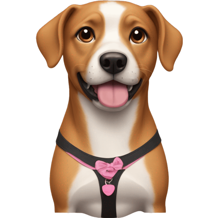 Dog with a bra emoji