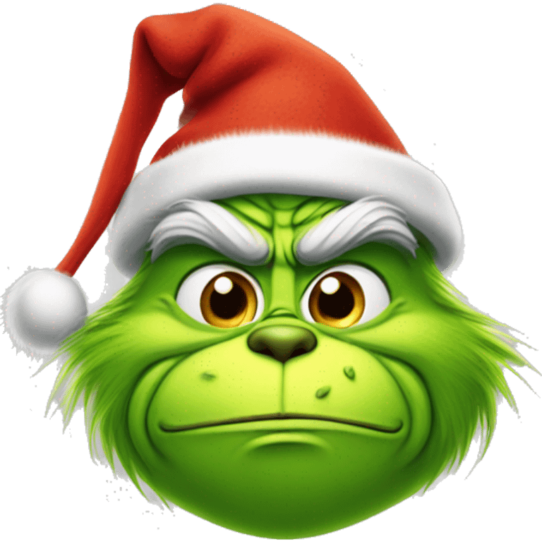 Grinch mit weihnachtsmütze  emoji