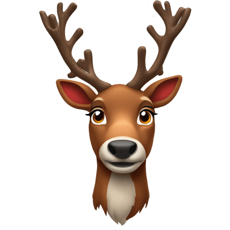 Rudolf the red nose reindeer emoji