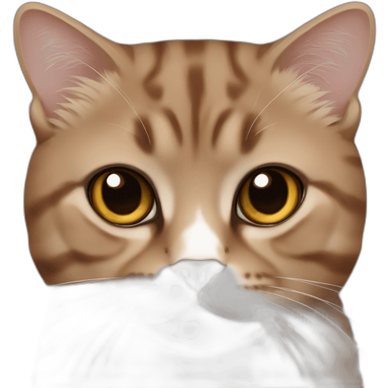 Scottish brown fold cat emoji