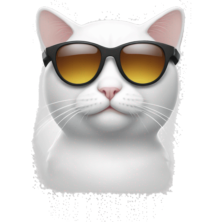 White Cat with Sunglasses emoji