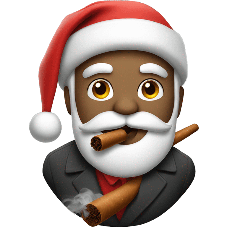 Santa smoking a cigar emoji