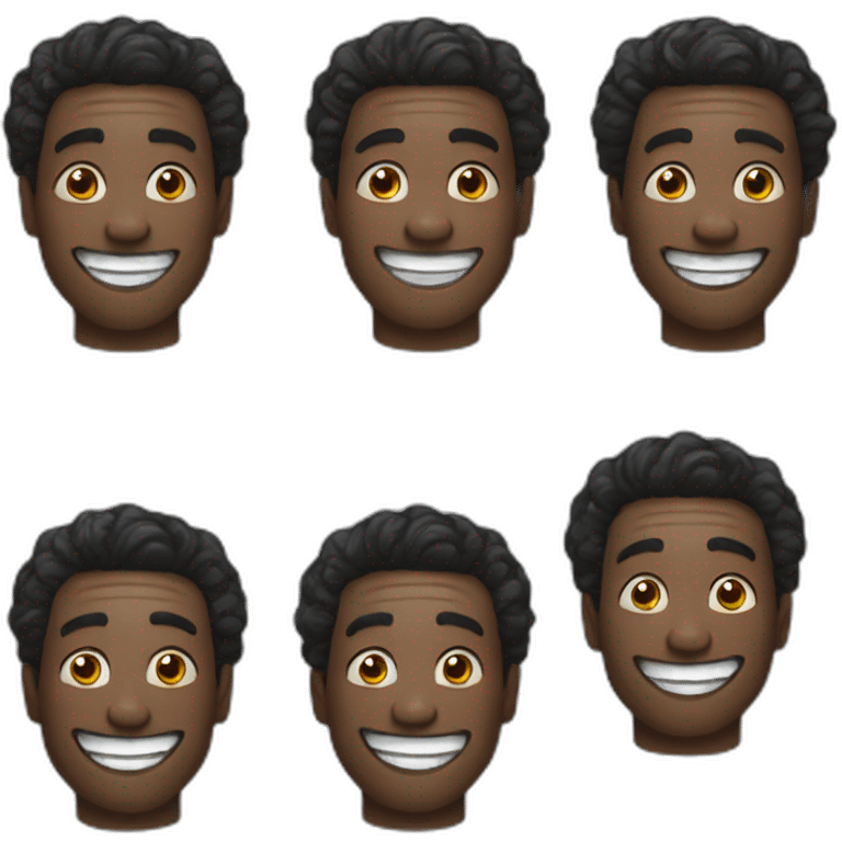 Black man hard laugh emoji