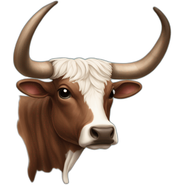 BRINDLE LONGHORN BULL emoji