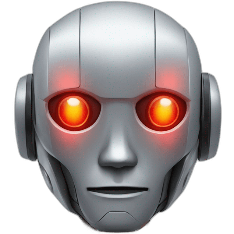 Robot with red glowing eyes emoji