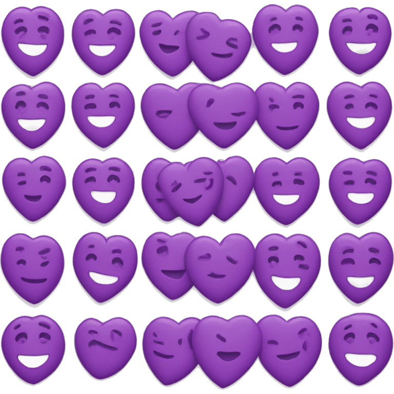 Smiling face with purple hearts emoji