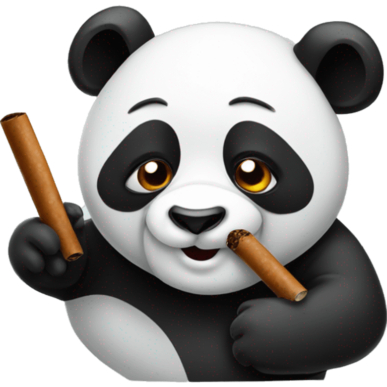 panda with a cigar emoji