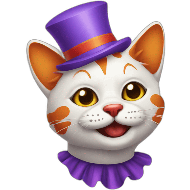 funny clown cat emoji