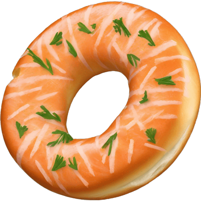 cheese salmon bagel emoji