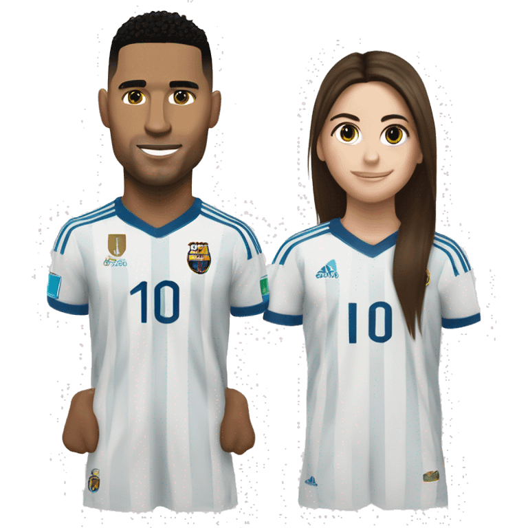 Ronaldo in Messi's uniform emoji