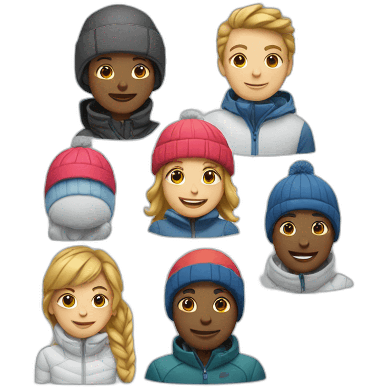 winter sport group emoji