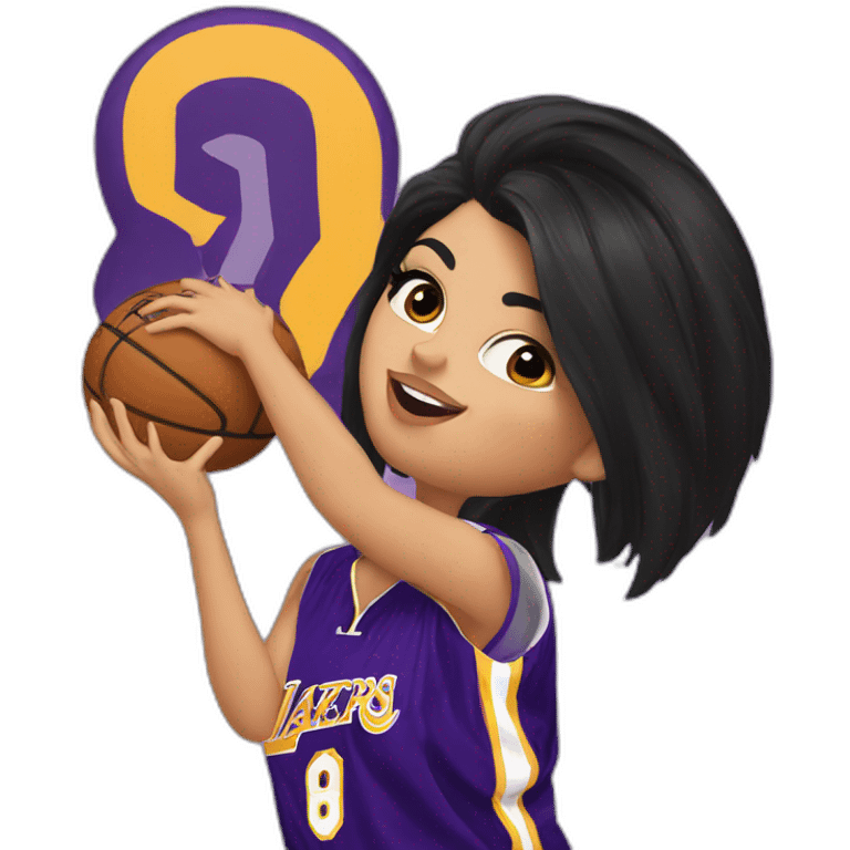 selena gomez with lakers jersey emoji