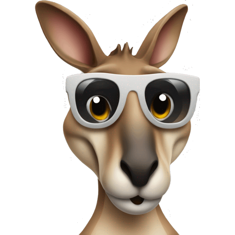 Kangaroo with a Bluetooth emoji