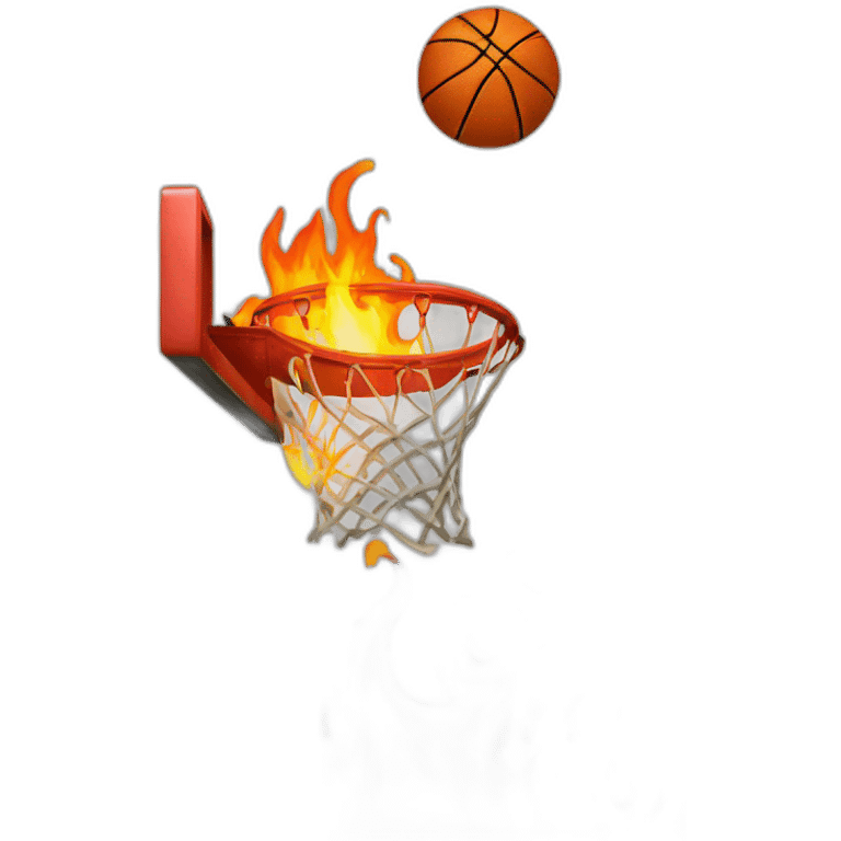 Basketball on fire emoji