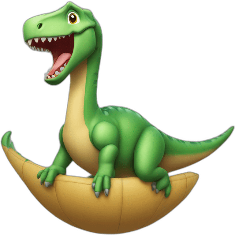 Dinosaur sur ballon emoji