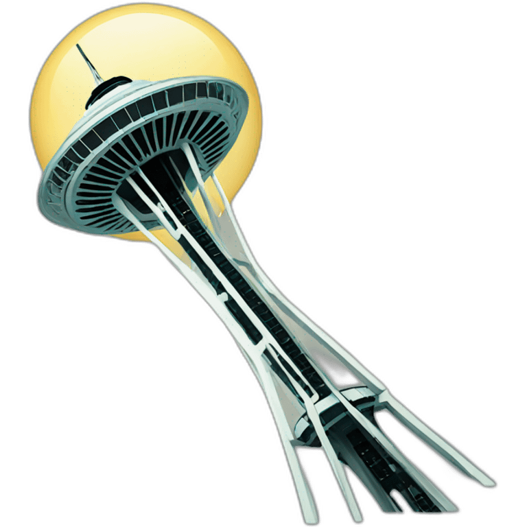 Space needle in space emoji