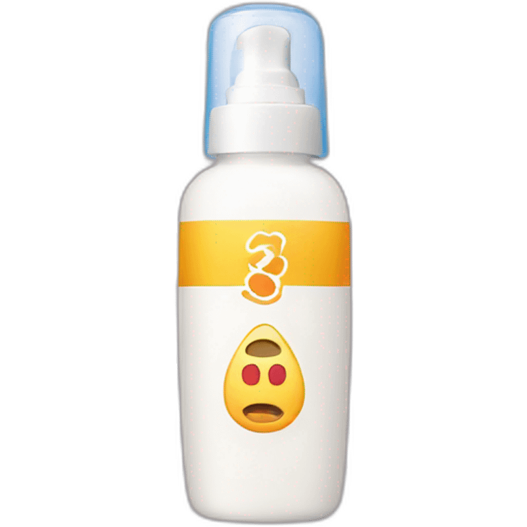 Sunscreen bottle emoji