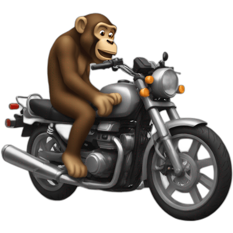 Un singe sur une moto emoji