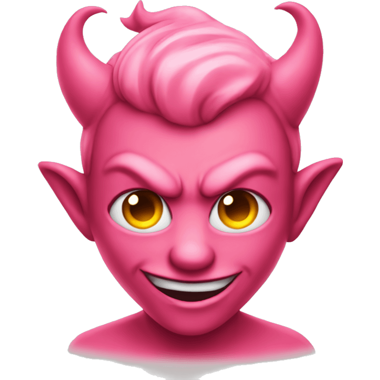  Smirking pink devil  emoji