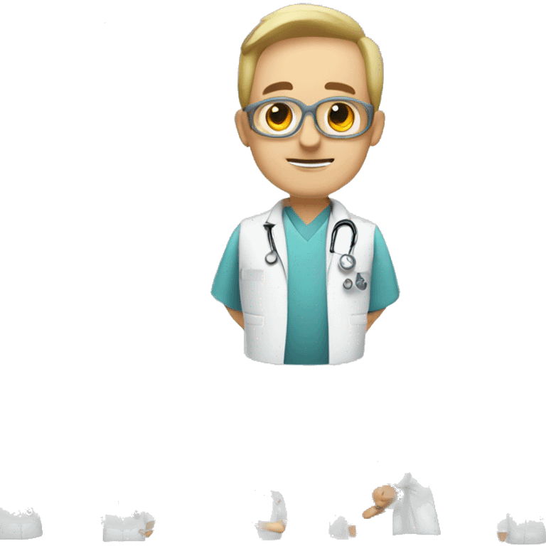 Médico pensando emoji