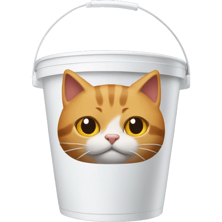 cat face with upside-down KFC bucket on its head emoji