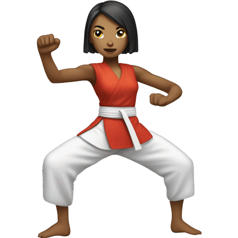 Kung Fu fighter woman emoji