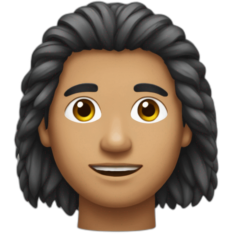 indigena de la amazonia,men,cabelo tigela  emoji