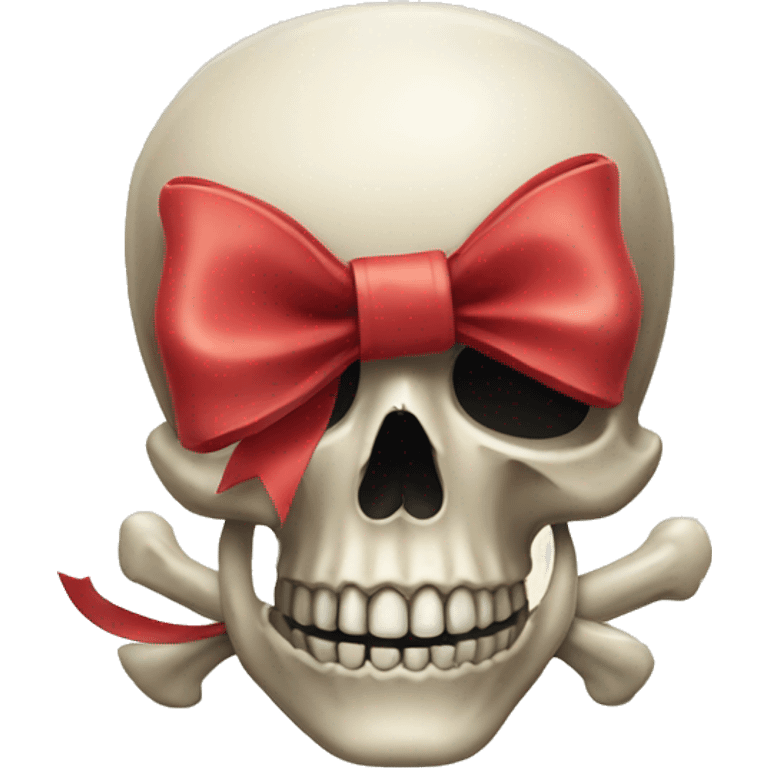 Skull with a bow emoji