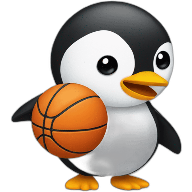 Pingouin Play basketball emoji