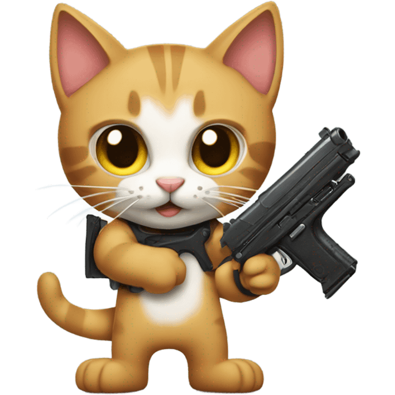 cat with guns emoji