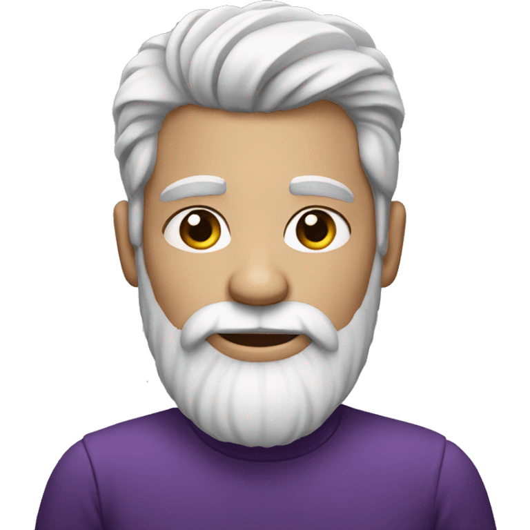 White bearded man with purple hair  emoji