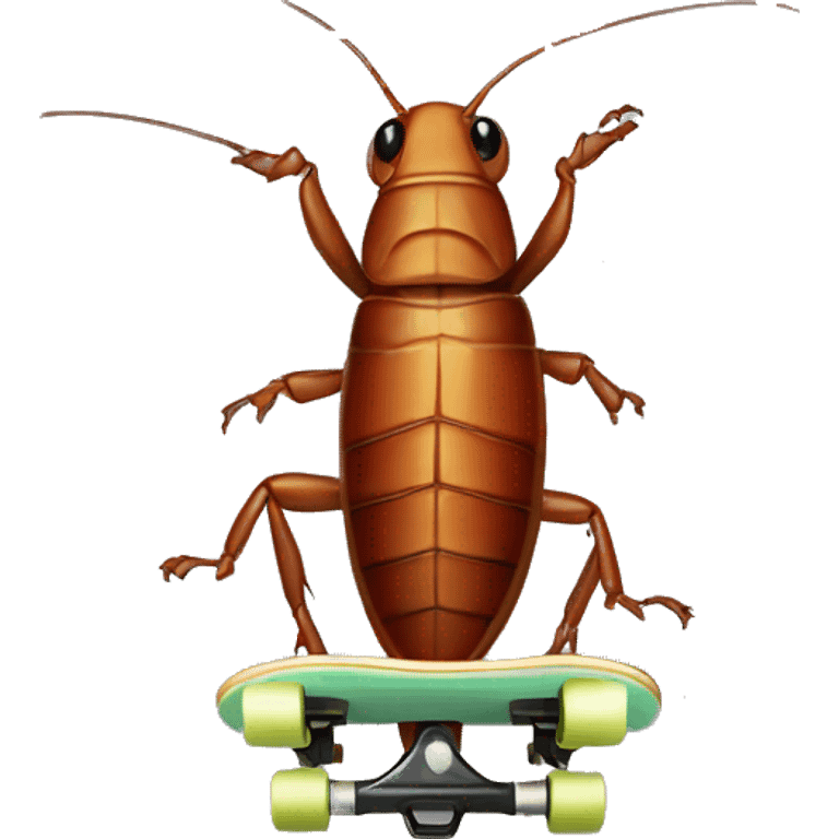 Cockroach on skateboard emoji