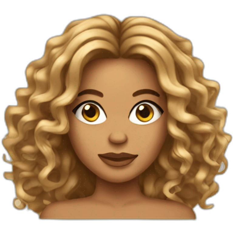 Beyonce with hair emoji