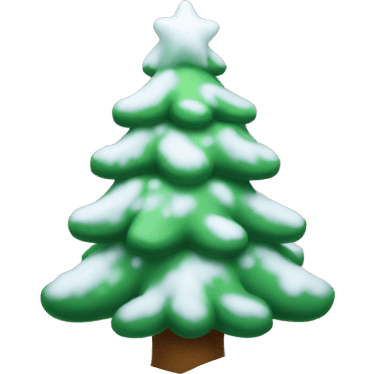 Christmas tree snow emoji