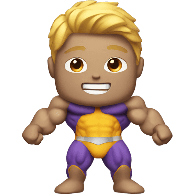 Superhero bodybuilder emoji