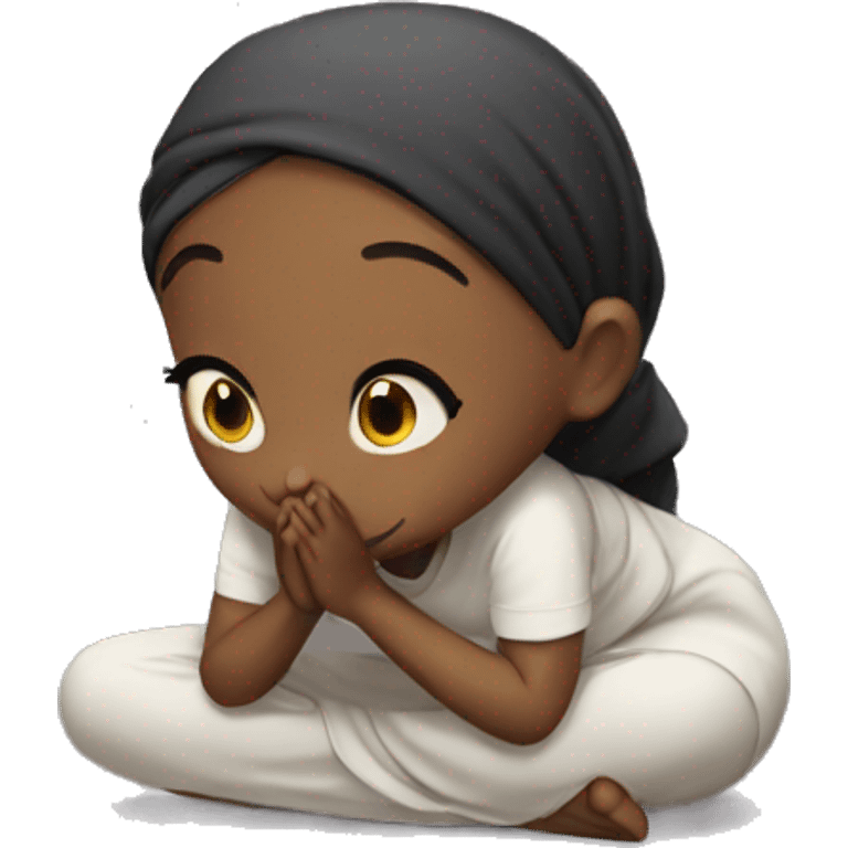 girl performs namaz emoji