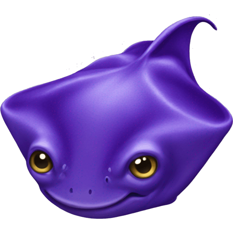 Purple stingray emoji