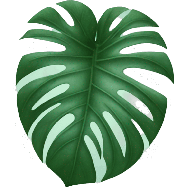 Monstera albo apple style emoji  emoji