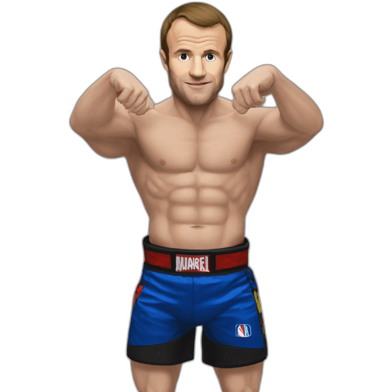 Macron dans un ring de MMA emoji