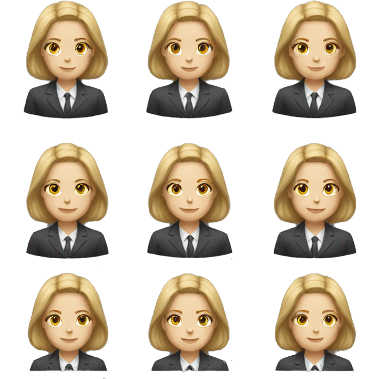 white woman in suit emoji