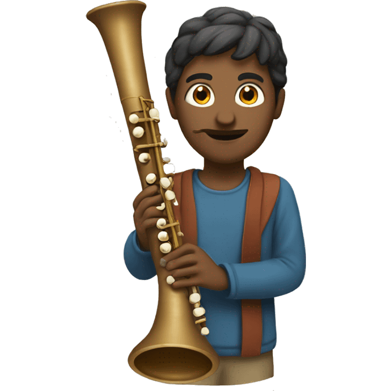 flute with makhan pot emoji