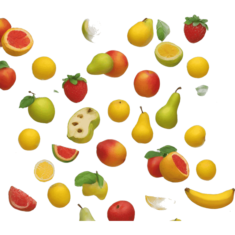 painting of fruit emoji