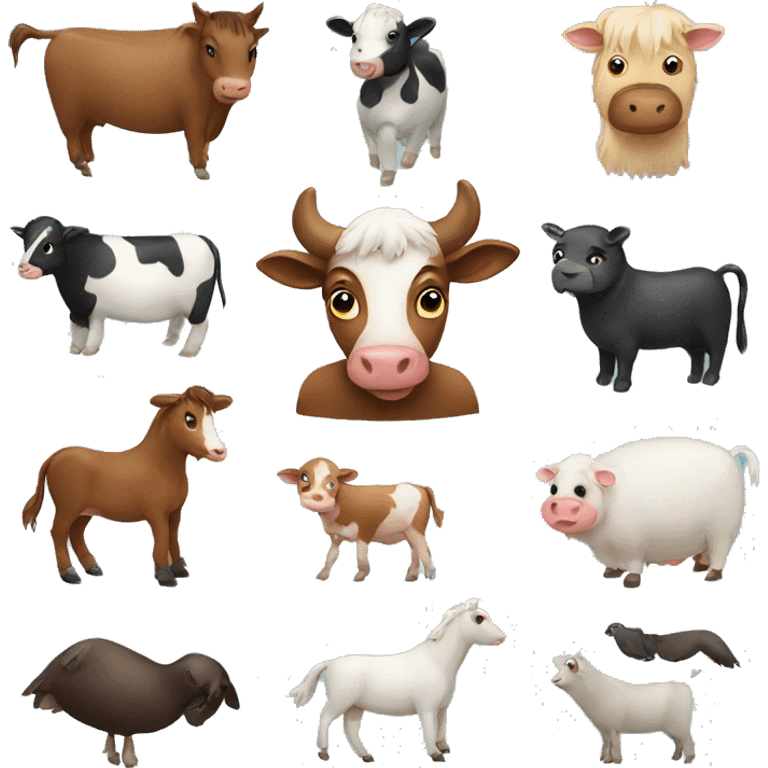 The animals on the farm  emoji