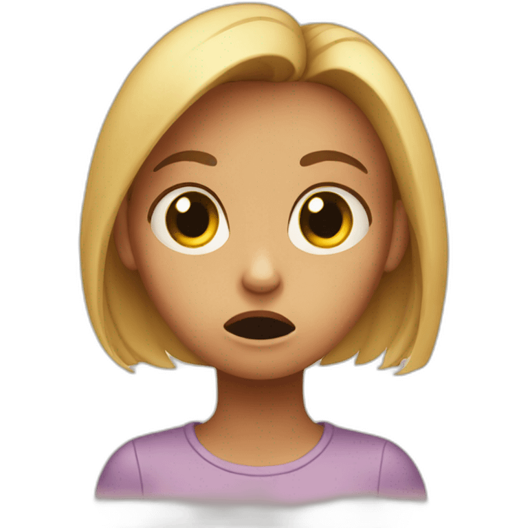 Scared girl emoji