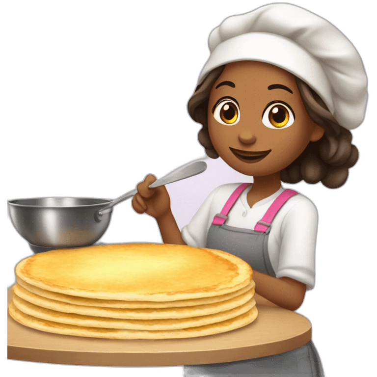 bigoudene girl making crepes emoji