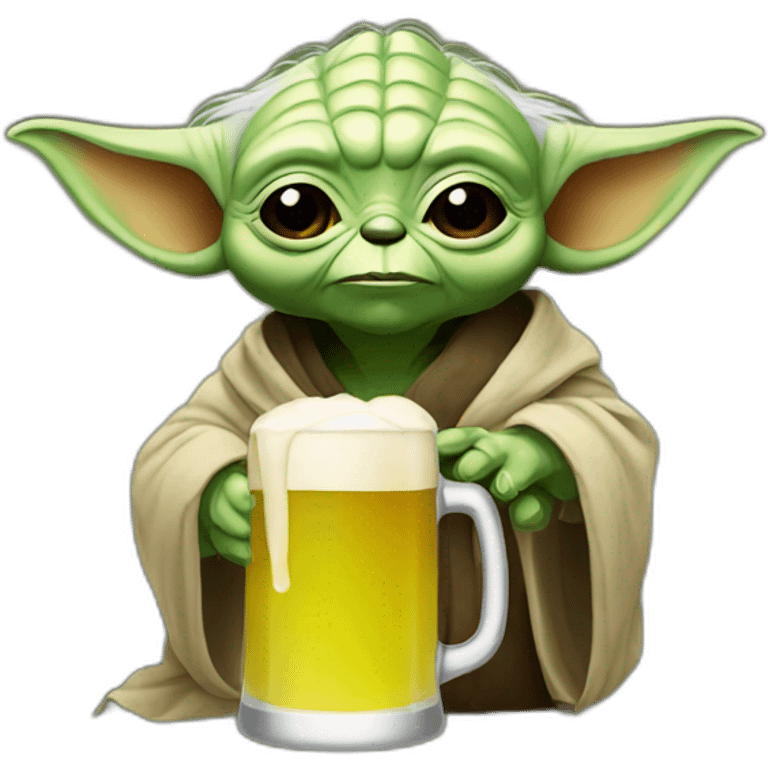 Yoda drink beer  emoji